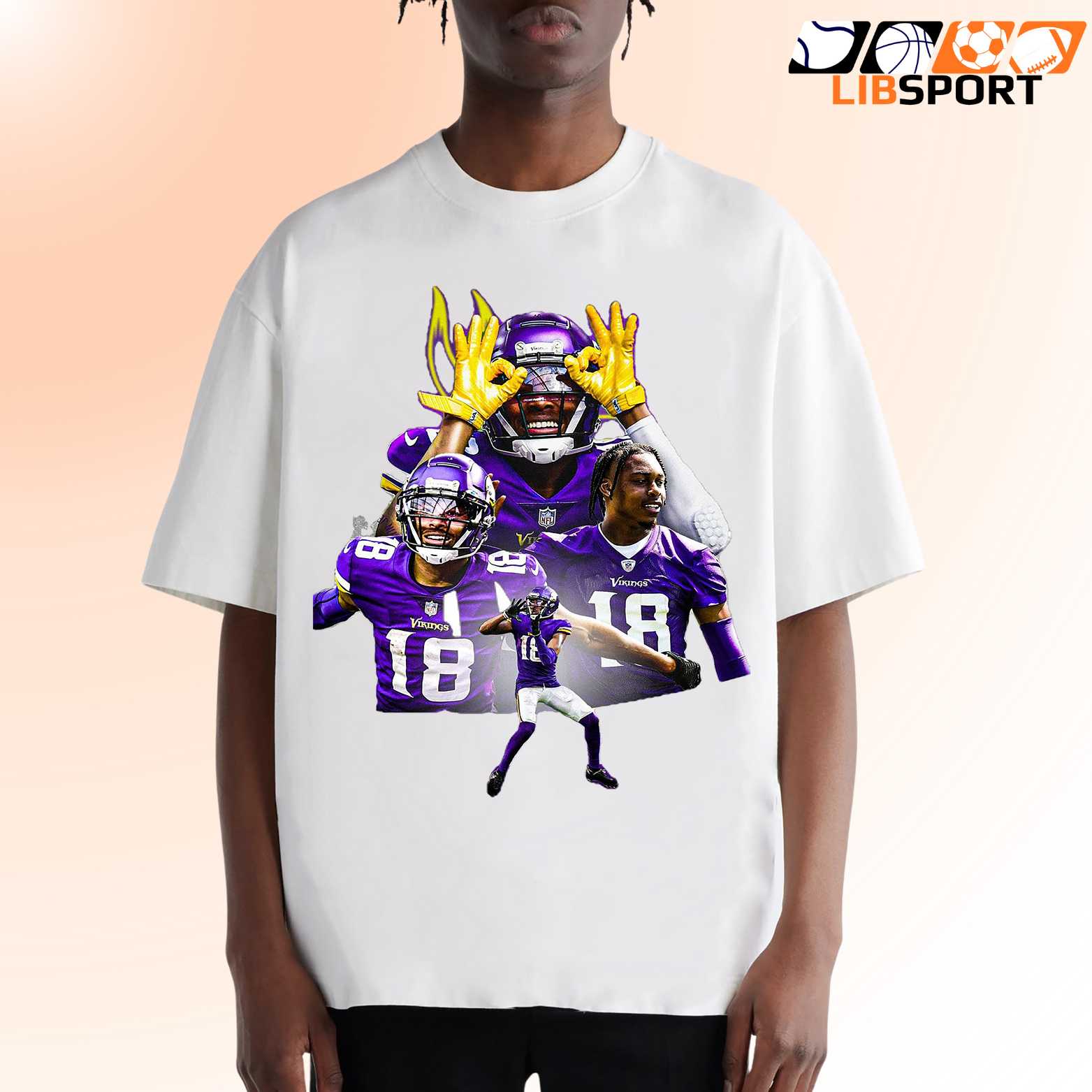 Justin Jefferson Vikings T Shirt, Nfl Game Day Tee, Unisex Shirt